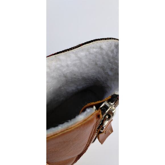 Women's Ankle Boots Cognac Brown, sherpa lined Size 7 - Picture 10 of 11